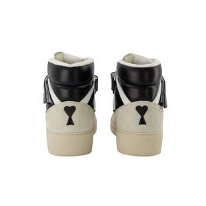 High-Top ADC Sneakers in White and Black Leather